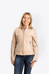Womens Chloe camel leather jacket